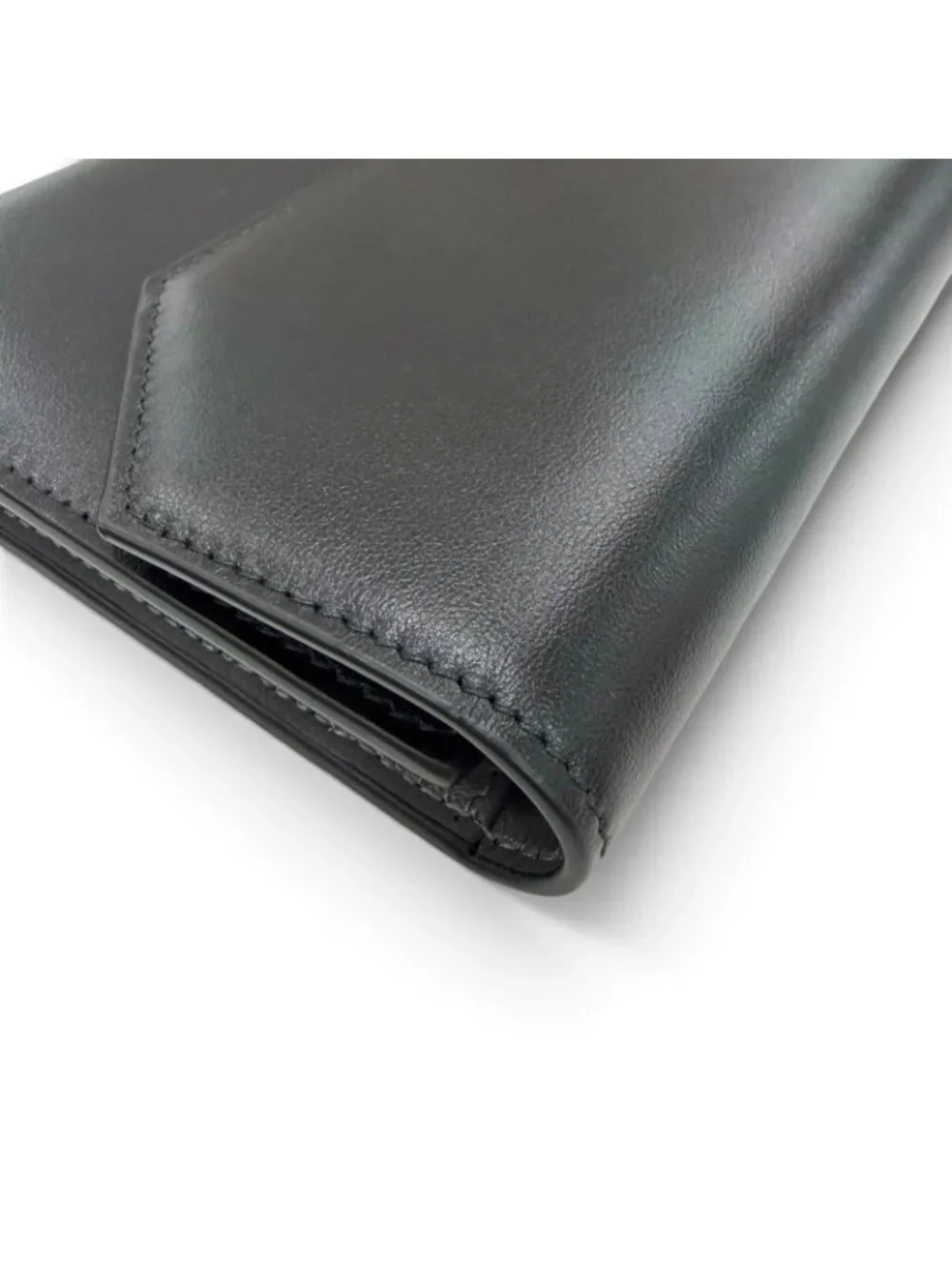 Balenciaga Envelope Leather Wallet Black Gold